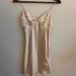 Princess Polly, silk champagne, mini dress